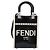 Borsa FENDI in pelle vernice 2 modi Nero Argento Auth ka4919M - vista 13