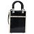 Borsa FENDI in pelle vernice 2 modi Nero Argento Auth ka4919M - vista 2