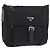 Borsa a tracolla PRADA Nylon Nero Argento Auth 189321A