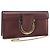Borsa a Spalla Salvatore Ferragamo Gancini in Pelle Marrone e Oro Auth 187281V D'oro