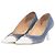 Décolleté Chanel Cap Toe CC Star Charm Kitten Heels Blu