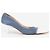 Décolleté Chanel Cap Toe CC Star Charm Kitten Heels Blu - vista 6