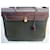 Borsa Hermès Herbag in tela e pelle marrone Verde