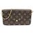 Borsa a tracolla Louis Vuitton Monogram Pochette Felicie Marrone