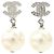 Orecchini a lobo Chanel 36138 Argento e Bianco