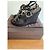 Céline Sandali con zeppa neri in pelle e corda con anelli metallizzati Nero Metallico - vista 7