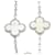 Van Cleef & Arpels Vintage Alhambra White Gold Charm Bracelet Silvery  - view 10