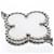 Van Cleef & Arpels Vintage Alhambra White Gold Charm Bracelet Silvery  - view 12