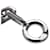 Van Cleef & Arpels Vintage Alhambra White Gold Charm Bracelet Silvery  - view 4