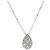 Autre Marque Collana a forma di pera con pavé di diamanti Vendome Aoyama Argento