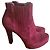 Free Lance Wine Suede Platform Ankle Boots Dark red - view 2