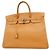 Hermès Sac à main Hermes Birkin 40 en cuir Chamonix naturel