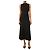 Maje Black sleeveless knit midi dress - size UK 8