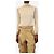 Fendi Rippstrick-Top mit Streifen in Creme - Größe XS Roh - Ansicht 3