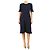 Victoria Beckham Vestido midi acanalado azul marino - talla UK 10