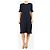 Victoria Beckham Vestido midi acanalado azul marino - talla UK 10 - vista 3