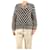 Jonathan Saunders Schwarz-weißer schwerer Strickpullover - Größe S