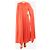 Elie Saab Korallenfarbenes Cape-Maxikleid - Größe UK 12 Orange - Ansicht 3