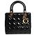 Borsa Lady Dior in pelle vernice nera 2014 Nero