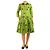 Autre Marque Vestido midi de algodón estampado verde - talla UK 12