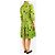 Autre Marque Vestido midi de algodón estampado verde - talla UK 12 - vista 2