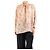 Yvonne S Blusa de lino estampado rosa - talla M