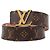 Cintura reversibile Louis Vuitton Monogram Initiales marrone