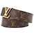Cintura reversibile Louis Vuitton Monogram Initiales marrone - vista 2