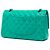 Chanel Green Medium Classic Lambskin Double Flap Verde - vista 2