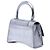 Bolsa Balenciaga Silver Mini Metallic Croc Embossed Calfskin Hourglass Top Handle Bag Prata - vista 2