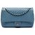 Chanel Blue Large Lambskin CC Crossing Flap