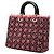 Lady Dior in tweed cannage rosa con frange, grande - vista 2