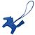 Charm per borsa Hermès Blue Milo in agnello Grigri Rodeo PM