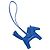 Charm per borsa Hermès Blue Milo in agnello Grigri Rodeo PM - vista 2