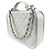 Vanity Beauty Case Chanel Silver Medium Caviar CC Filigree Argento - vista 2