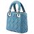 Lady Dior Mini aus blauem Samt Cannage - Ansicht 2