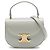 Céline Celine Besace Clea Gray Mini Shiny Calfskin Satchel Braun Grau