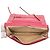 Wallet On Chain Portafoglio con catena Chanel in agnello con stampa CC rosa e camelia - vista 4