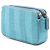 Clutch Chanel Blue Raffia Deauville Double Zip con Catena Blu chiaro - vista 2