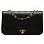Chanel Black Medium Quilted Lambskin Full Flap Nero