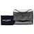 Saint Laurent Umhängetasche Monogram Sunset aus silberfarbenem Metallic-Kalbsleder, Größe Medium - Ansicht 7