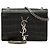 Borsa a tracolla Kate con nappa con stampa coccodrillo nera Saint Laurent Small Nero