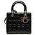 Dior Lady Dior Cannage nero medio in vernice