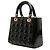 Dior Lady Dior Cannage nero medio in vernice - vista 2