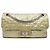 Chanel Reissue 2.55 Drill Flap in pelle di vitello traforata oro metallizzato D'oro