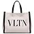 Tote Rockstud VLTN in tela marrone Valentino Medium Beige