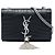 Borsa a tracolla Kate con nappa con stampa coccodrillo nera Saint Laurent Small Nero