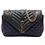 Saint Laurent College Tasche Grün Medium Triquilt Tricolor Lammfell mit Monogramm Dunkelgrün
