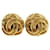 Chanel CC Clip-On Ohrringe Golden  - Ansicht 1