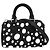 Borsa a mano mini Nano Speedy Yayoi Kusama da donna Louis Vuitton Nero Bianco